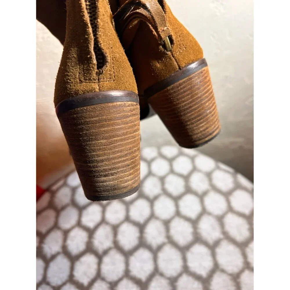 Sam Edelman Suede Ankle Boots in Chestnut